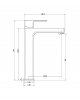 Lavita Bateria umywalkowa wysoka Aquila Matt Black 5900378342793